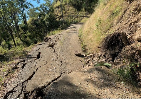 A major landslip has occurred on Toose Road rendering to road impassable 