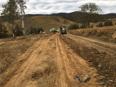 Resheeting Fifes Creek Road near the Toose Road landslip