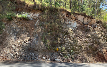 A landslip west of Bellbrook on Armidale Road