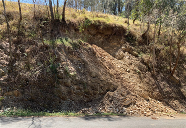 A landslip west of Bellbrook on Armidale Road