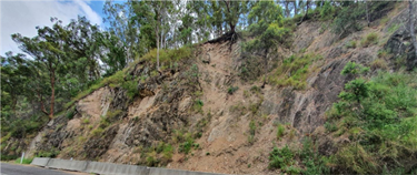 A landslip west of Bellbrook at Midnight Creek