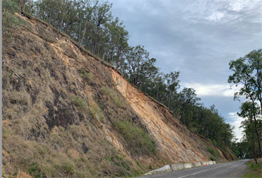 A landslip west of Bellbrook near Schoolhouse Creek