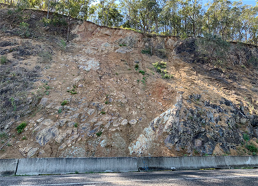 A landslip west of Bellbrook near Schoolhouse Creek