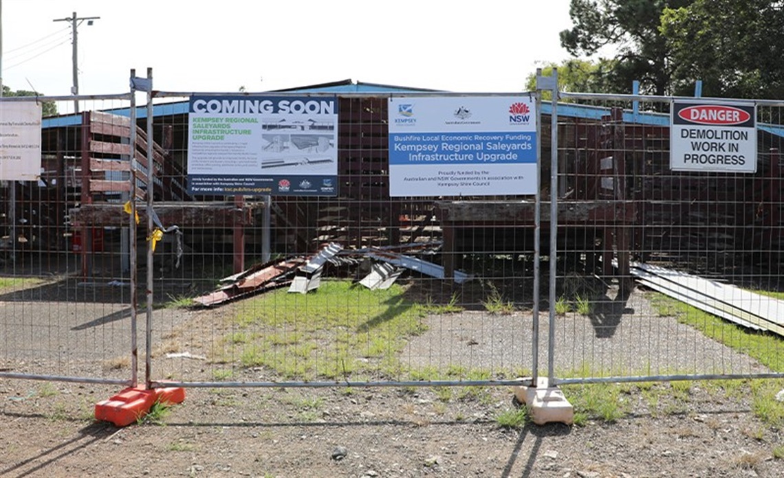 Demolition woks have begun at the saleyards which marks the start of the multi-million dollar upgrade