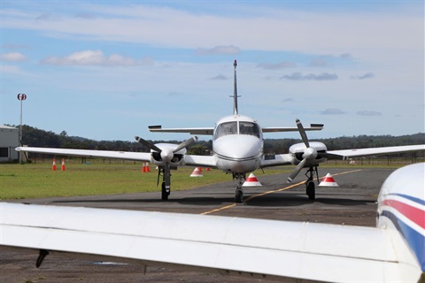 airplane at Kempsey airport