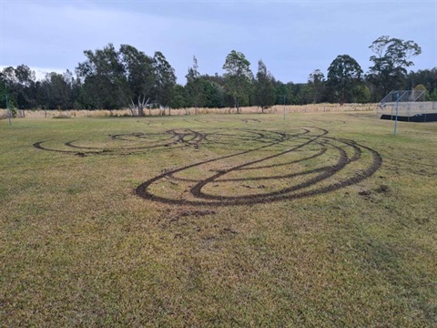 damage done on Frederickton oval