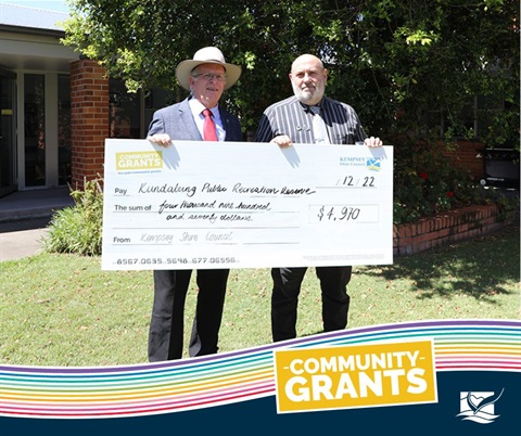 A community group receiving funding