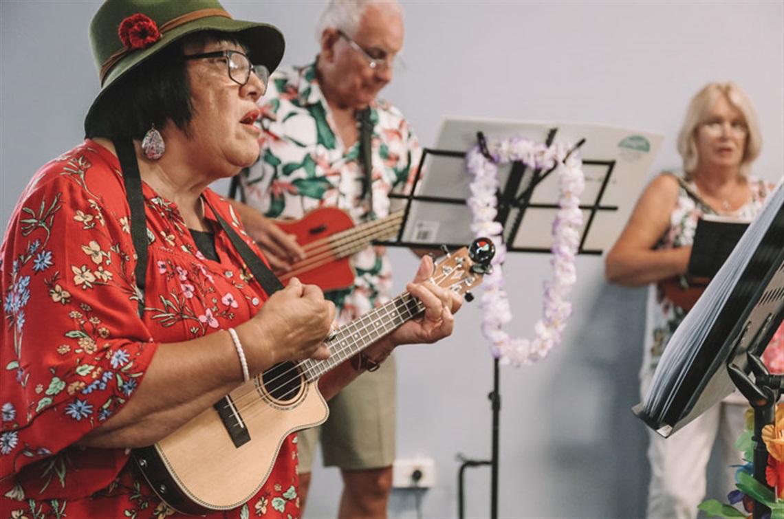 seniors playing music