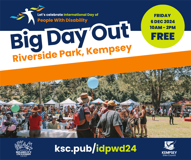 Big Day Out IDPWD 2024 Kempsey Shire Council working with the