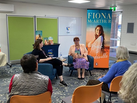 Fiona McArthur-high tea with Fi