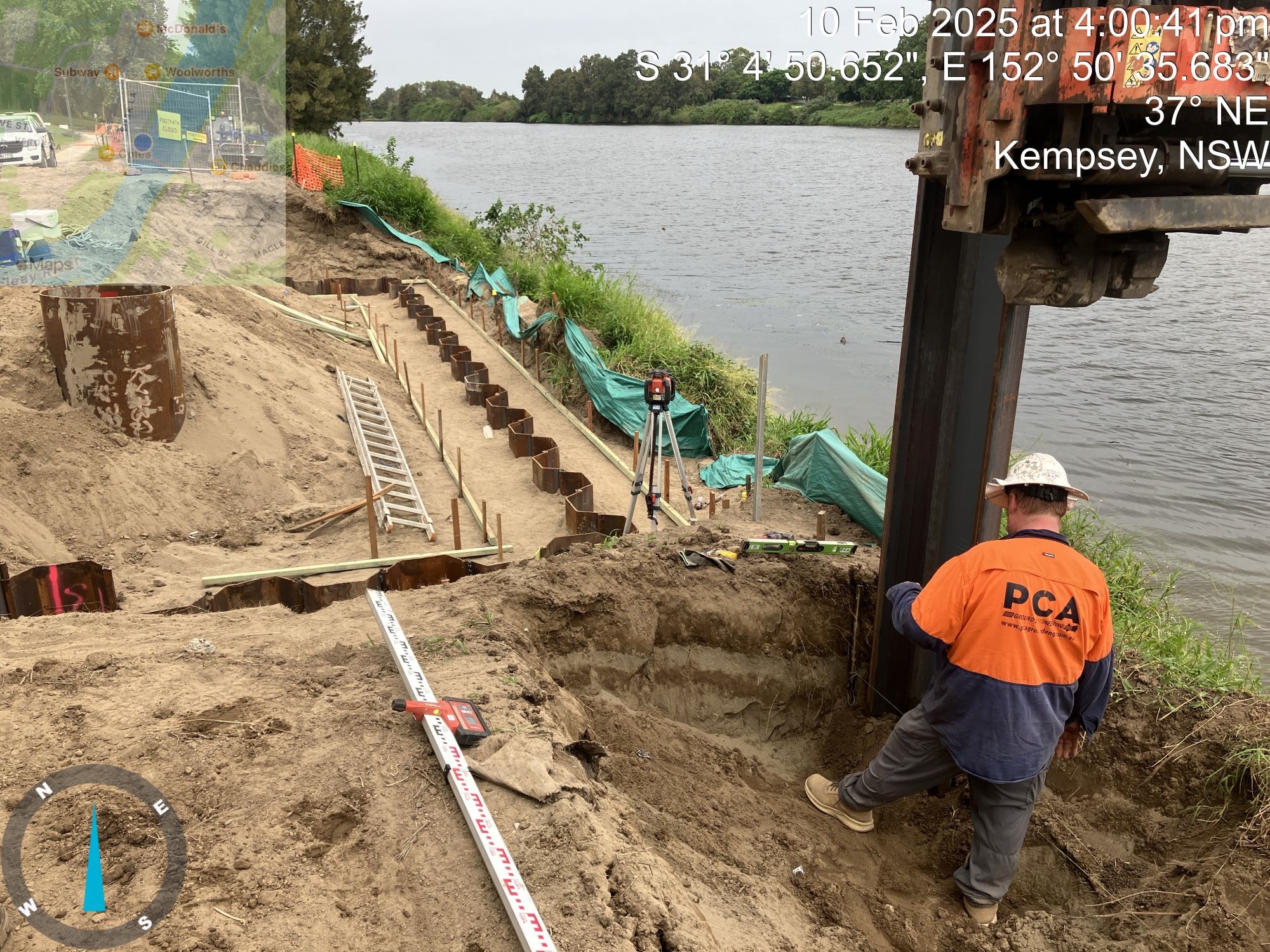 riverside stabilisation works