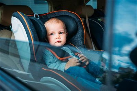 baby in child car seat