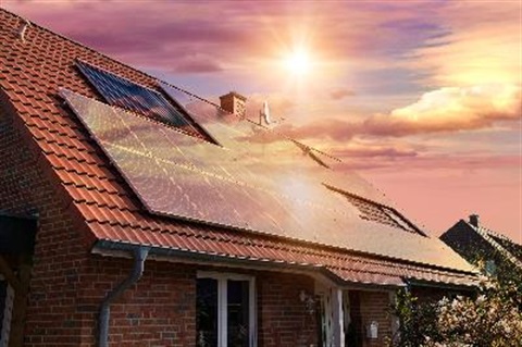 solar panels on roof 