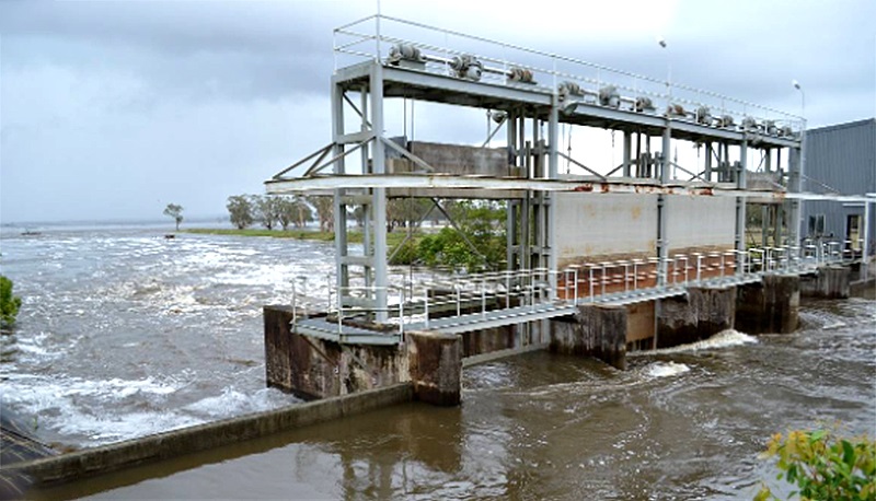 Flood relief gates