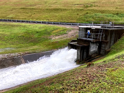 Steuart McIntyre Dam valve open