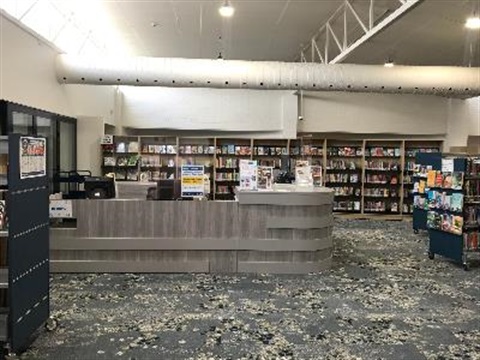 new front desk of library